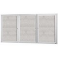 Aarco Aarco Products ODCC3672-3R 3-Door Outdoor Enclosed Bulletin Board - Clear Satin Anodized ODCC3672-3R
